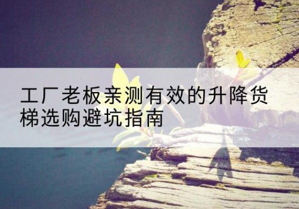 昌图升降货梯怎么选-工厂老板亲测有效的升降货梯选购避坑指南