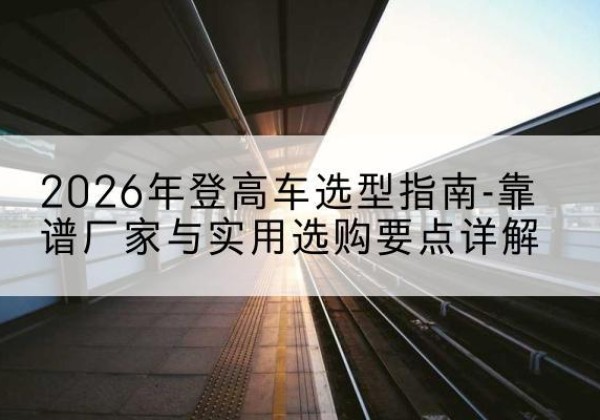 昌图登高车厂家推荐-2026年登高车选型指南-靠谱厂家与实用选购要点详解